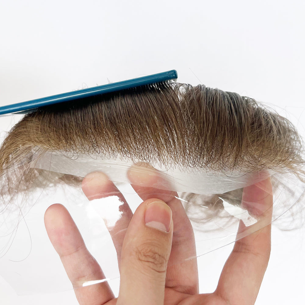Light Brown Color 100% Human Hair Super Soft V-loop Topper