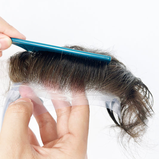 Dark Brown Color Thin Skin PU Base Hairpiece Topper 100% Human Hair Super Soft V-loop