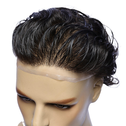 70% Ultra-light Density Full french lace Men hair system
