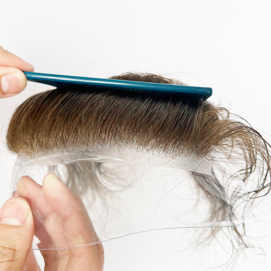 Brown #4 Color 100% Human Hair Super Soft V-loop Topper