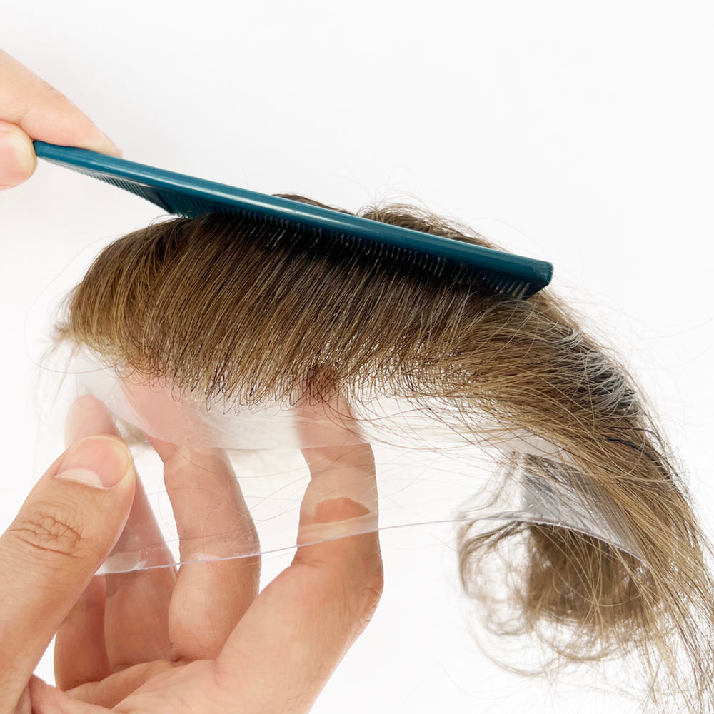 Light Brown Color 100% Human Hair Super Soft V-loop Topper
