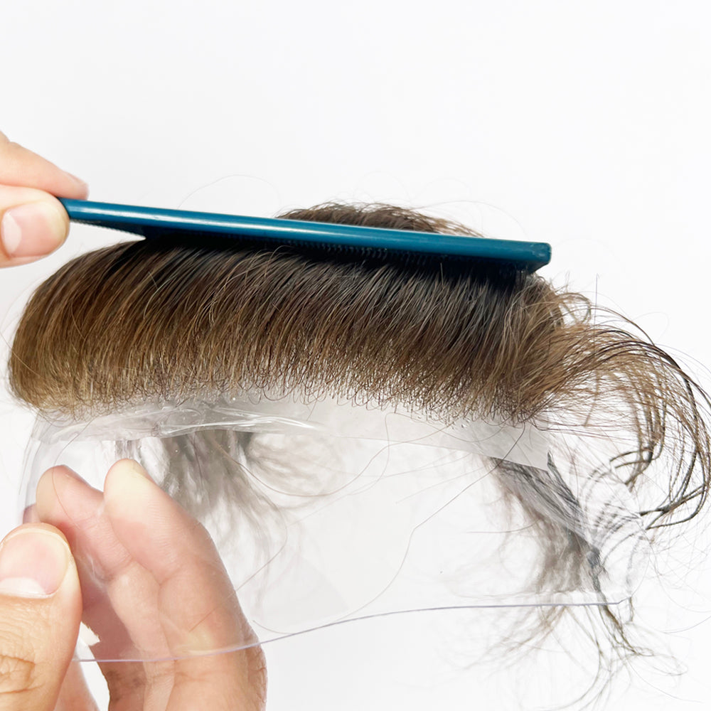 Brown #4 Color 100% Human Hair Super Soft V-loop Topper