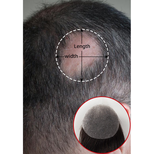 Side Patch (2 Pieces) - 100% Human Hair Super Soft V-loop Thin Skin PU Base