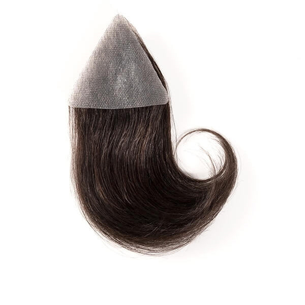 Temple Patch (2 Pieces) - 100% Human Hair Super Soft V-loop Thin Skin PU Base