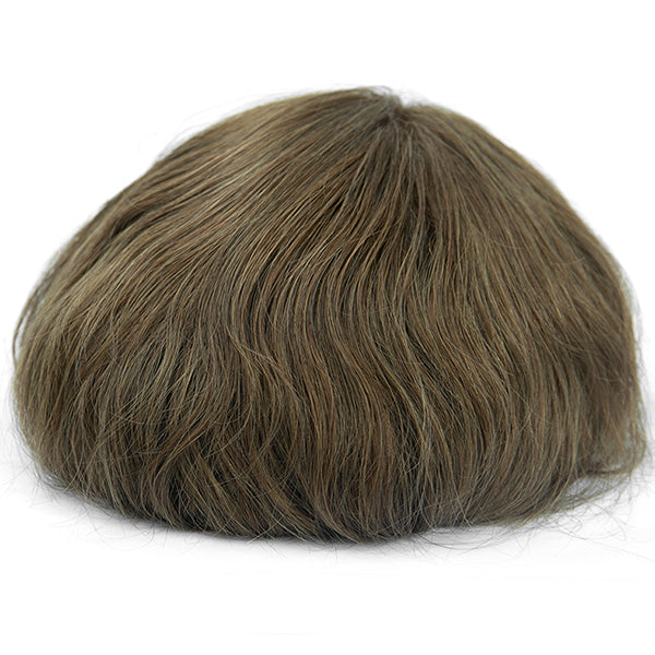 Human Hair V-loop Thin Skin Base Color 7A Hair Systems