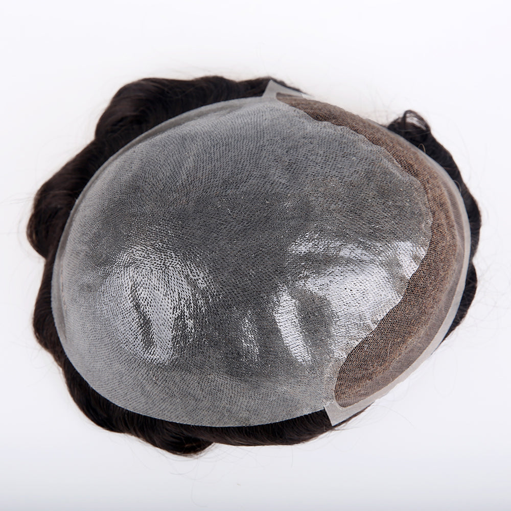 Human Hair Lace Front With Thin Skin Hair Systems For Men