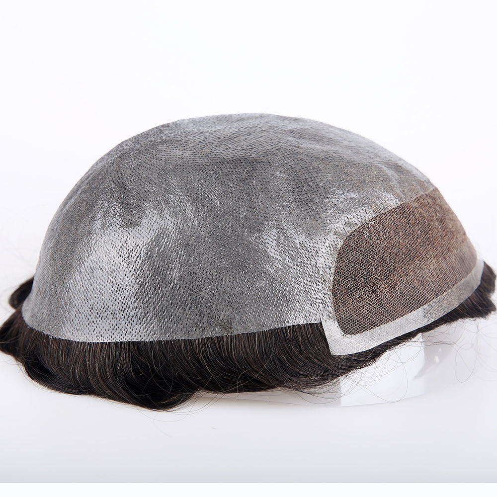 Human Hair Lace Front With Thin Skin Hair Systems For Men