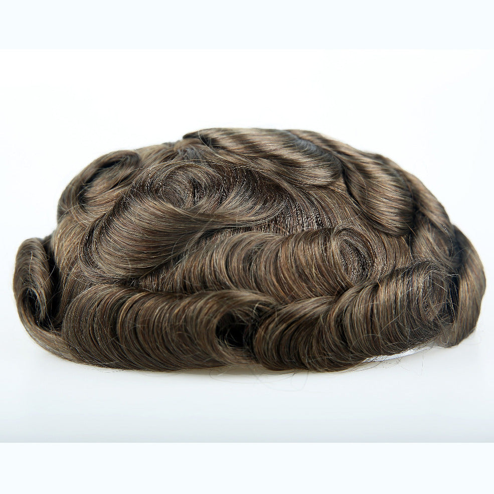 Human Hair Mono Top Men Wigs