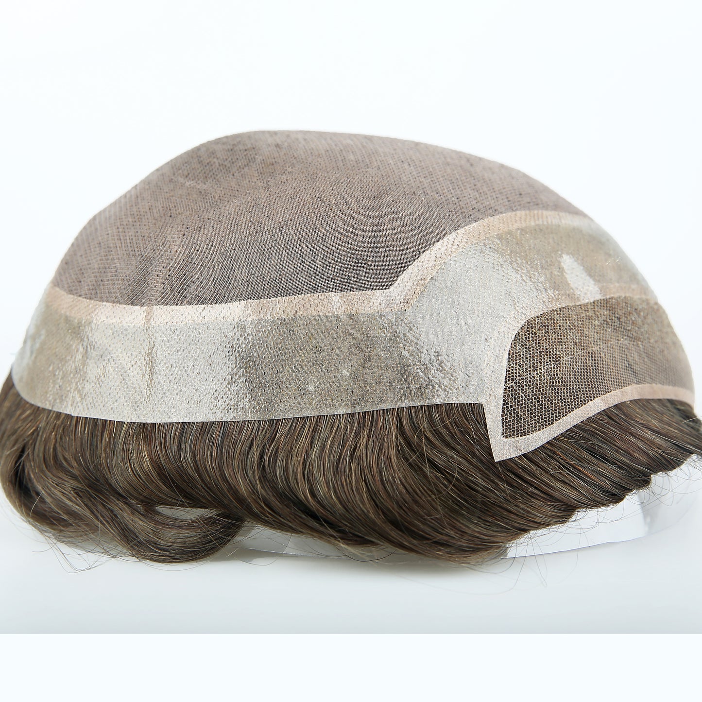 Human Hair Mono Top Men Wigs