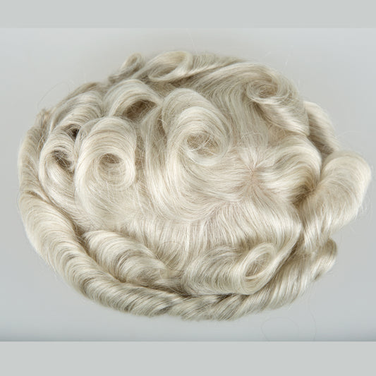 European Hair Mono Top PU Around Lace Front Men Toupees