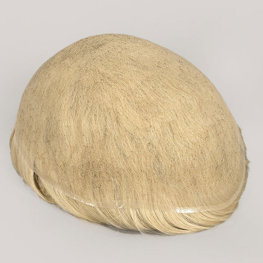 Human Hair Full French Lace Base Color #613 Toupee For Men