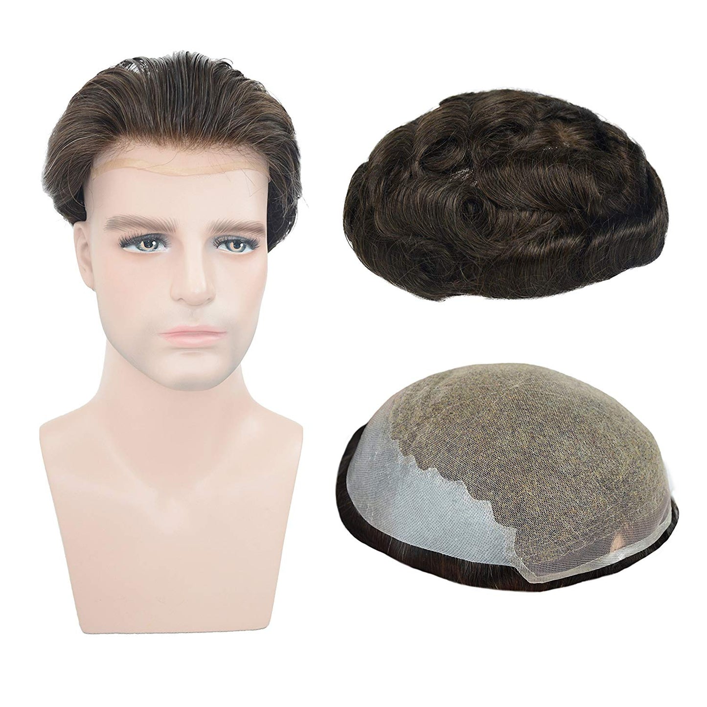 Human Hair Lace Front Men Wigs