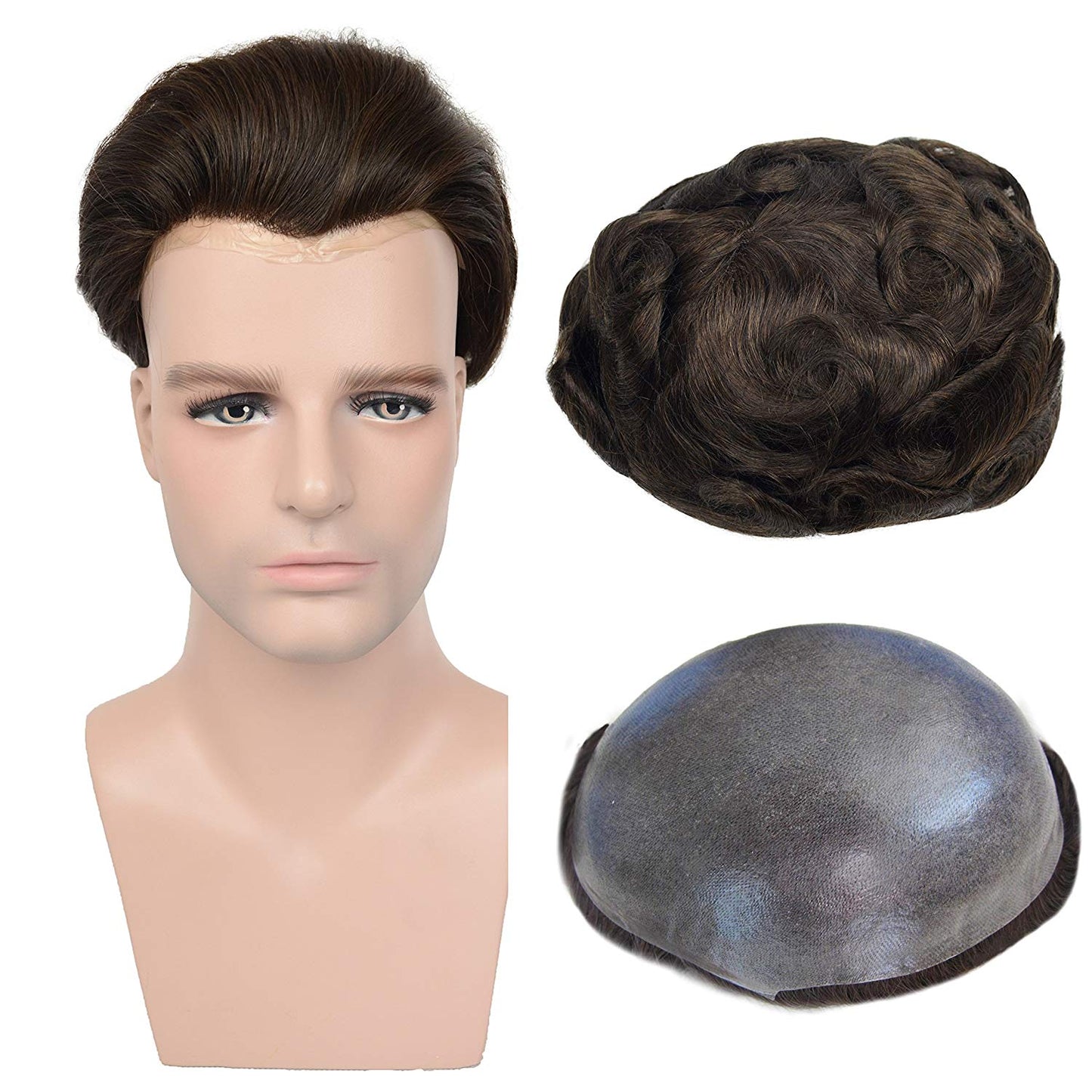 Human Hair Men Toupees