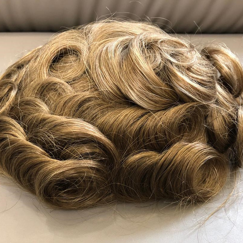 Full Lace Base #18 Dark Blond Men Hair Pieces