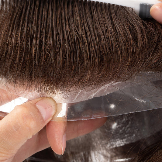 Custom Order- Thin Skin V-loop Medium Brown Color Hair System