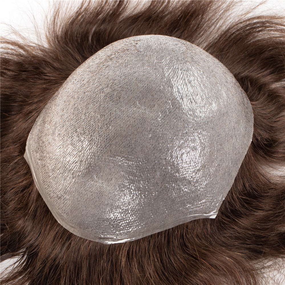 Custom Order- Thin Skin V-loop Medium Brown Color Hair System