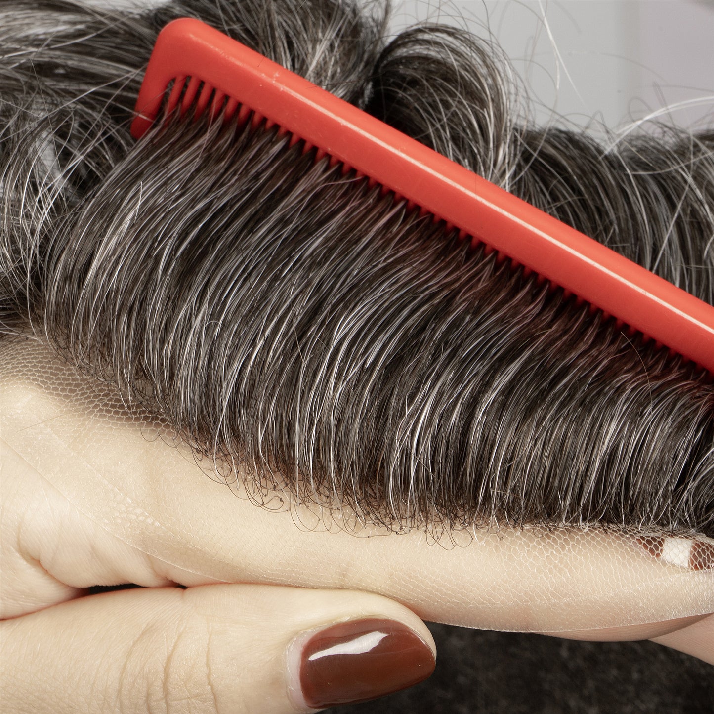 European Hair #240 French Lace With Clear PU Toupee For Men