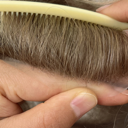 Virgin European Hair V-loop #2020 Thin Skin Men Toupee