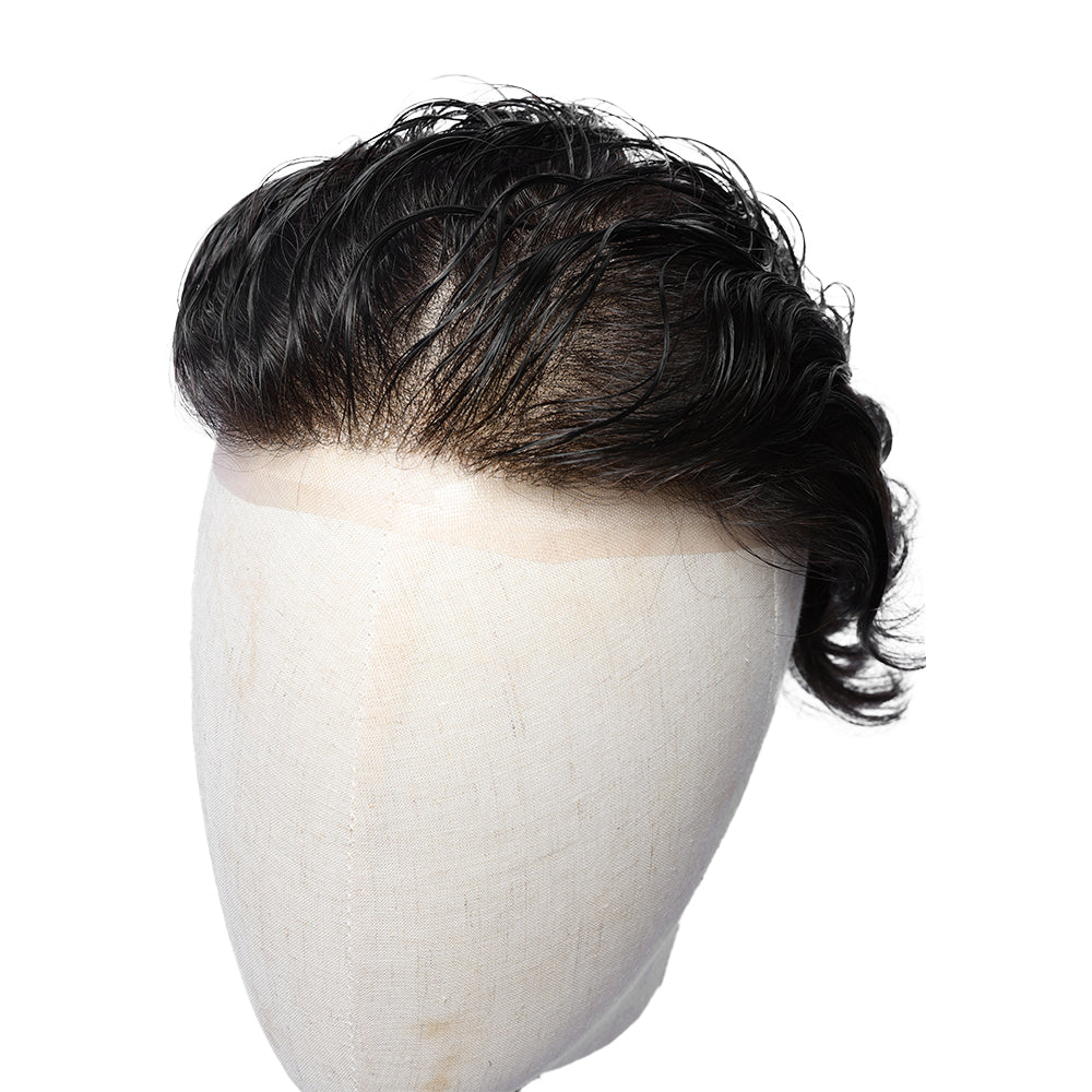 70% Ultra-light Density Full french lace Men hair system