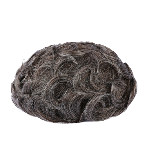 70% Extra Light Density Men Toupee Chicago Swiss Mono Top Segmentable PU Around hair system