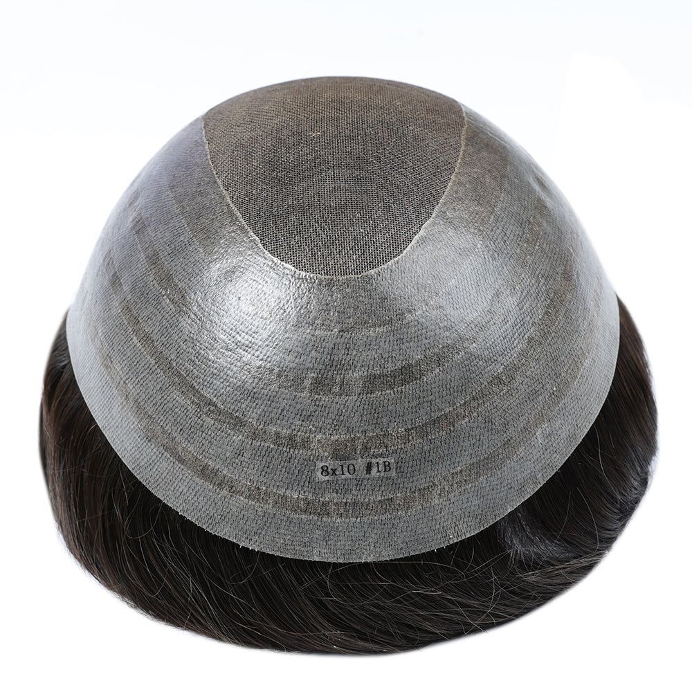 70% Extra Light Density Men Toupee Chicago Swiss Mono Top Segmentable PU Around hair system