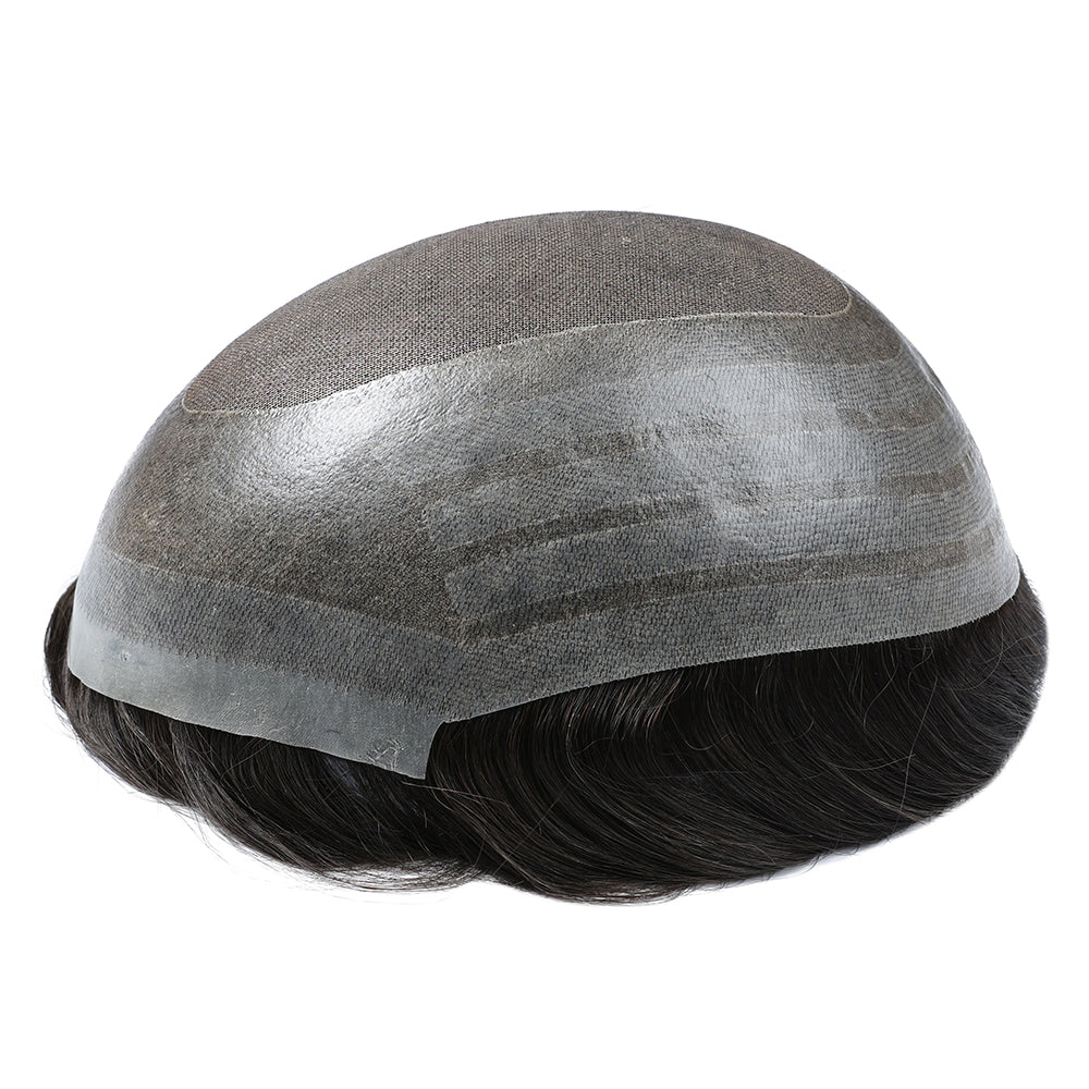 70% Extra Light Density Men Toupee Chicago Swiss Mono Top Segmentable PU Around hair system