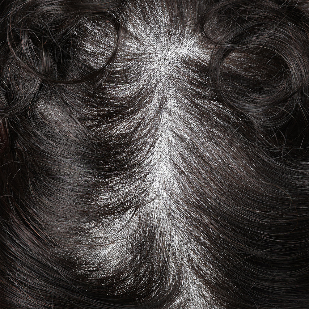 70% Extra Light Density Men Toupee Chicago Swiss Mono Top Segmentable PU Around hair system