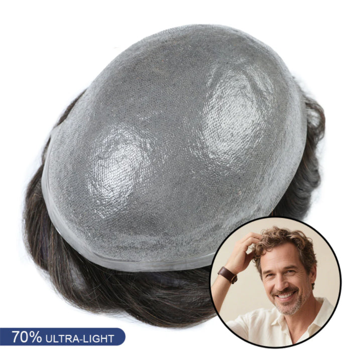 V-loop 0204mm Low-Density European Human Hair #1B40 Color Thin Skin Hair Systems