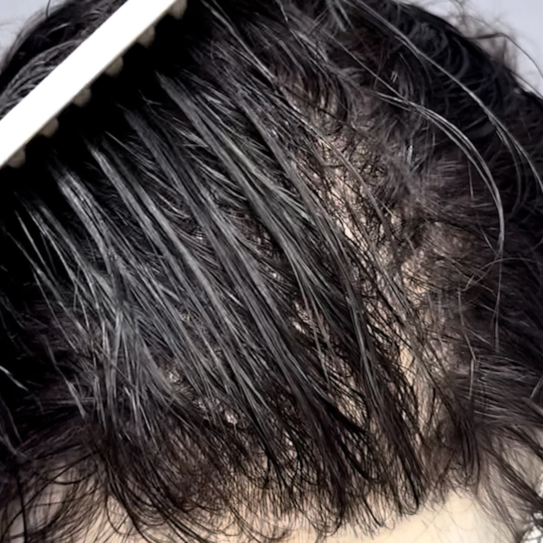 70% Ultra-light Density V-Loop 0.03mm Skin Base Men hair system